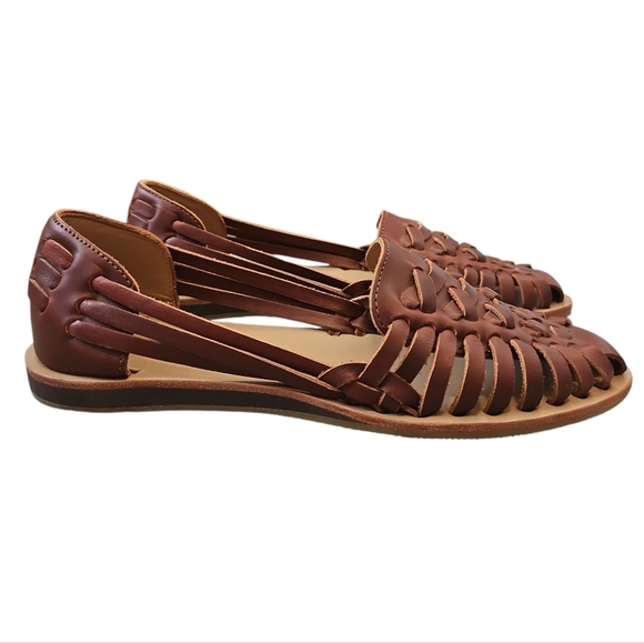 Nisolo Huarache Women's Brown Leather Sandals 6.5 - Picture 2 of 13